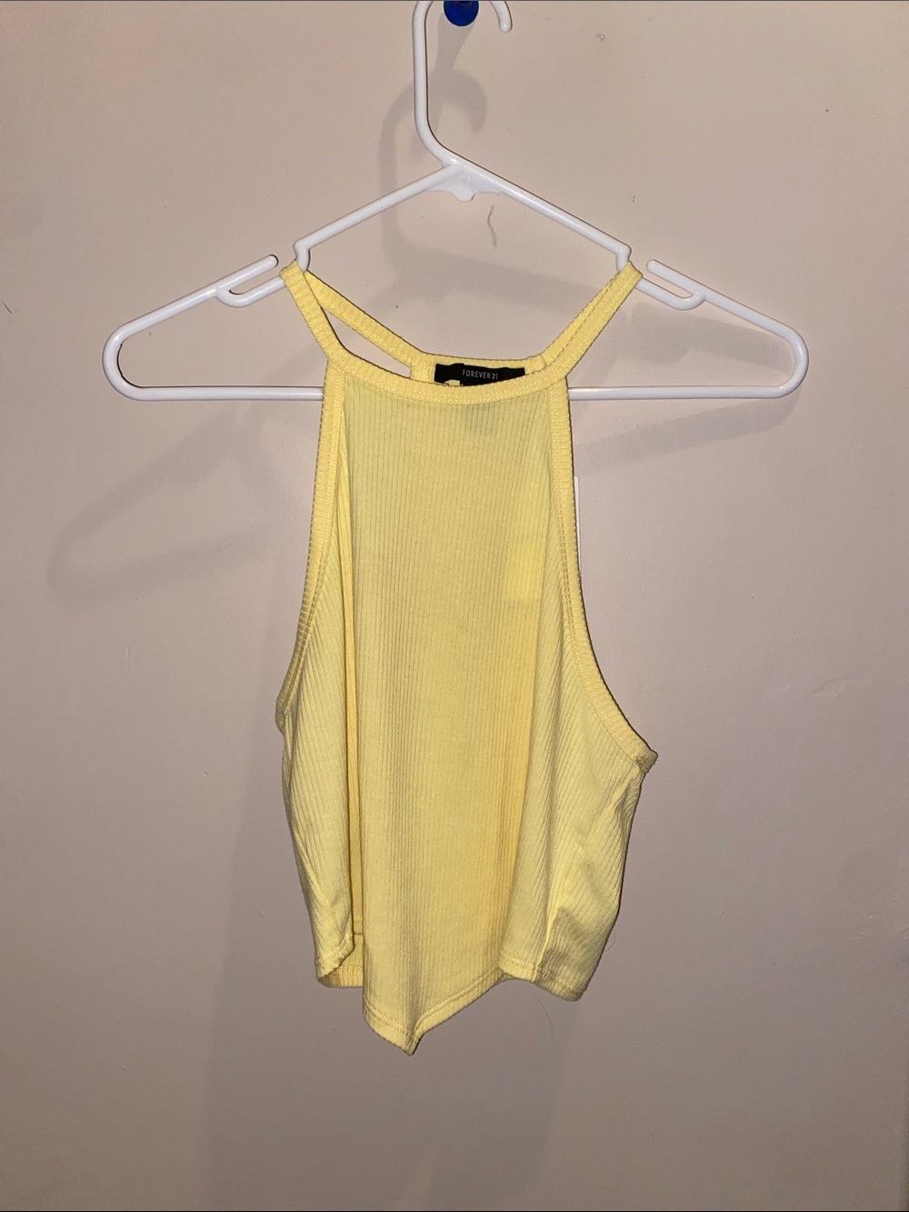 High-Neck Yellow Tank Top